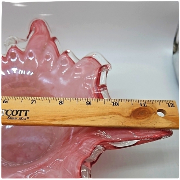 Blown Glass Pink Decorative Bowl - Picture 12 of 14